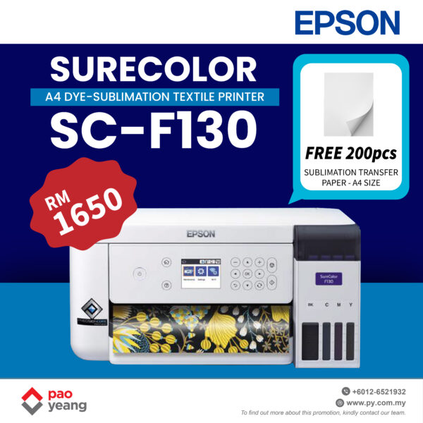 epson sc f130 printer a4 dye sublimation textile printer