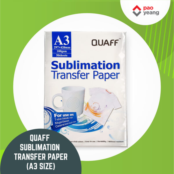 quaff sublimation transfer paper a3size with frame