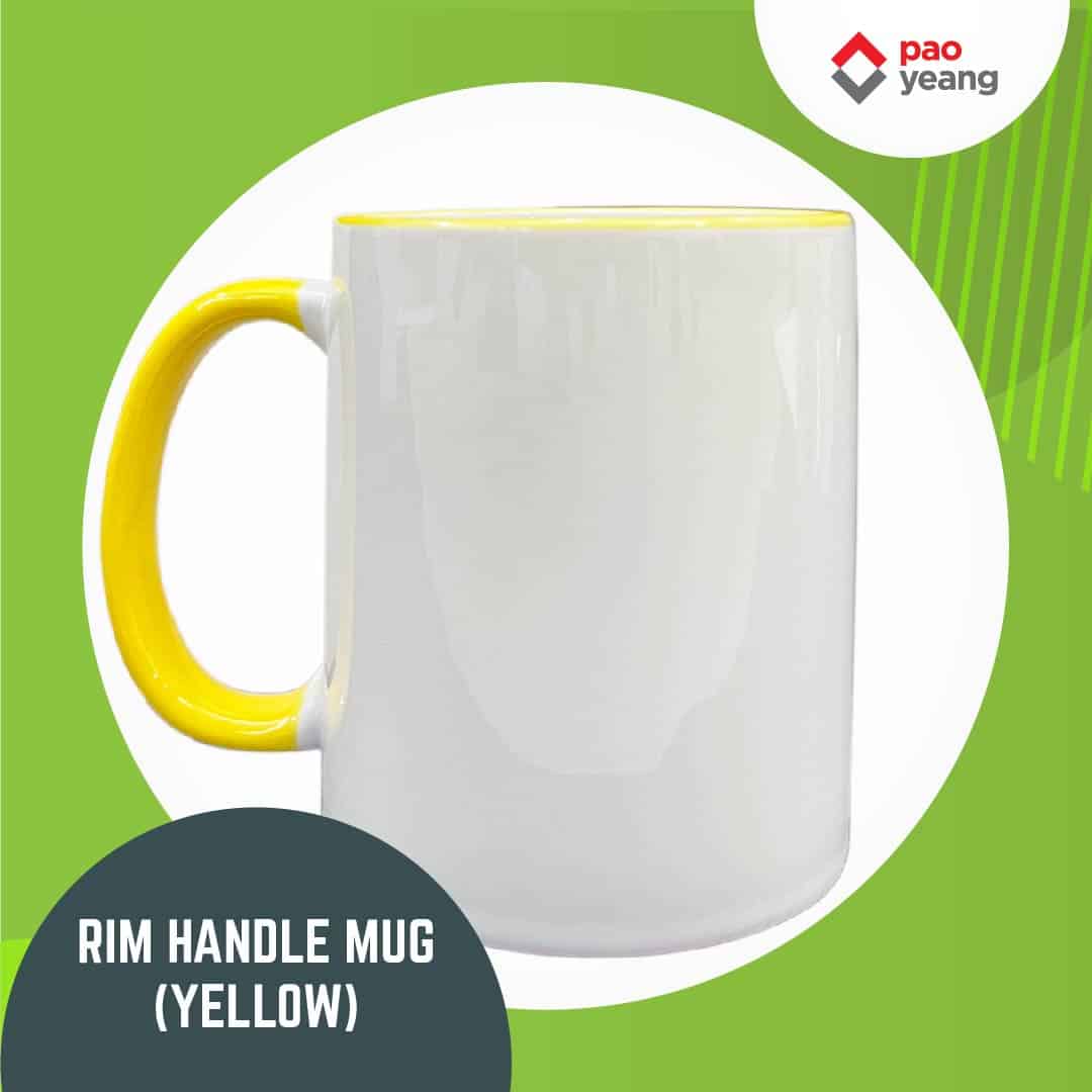 grade a dye sublimation rim handle mug with white box 11oz