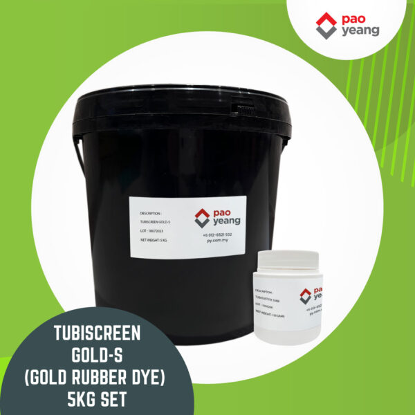 tubiscreen gold s (gold rubber dye) 5kg set