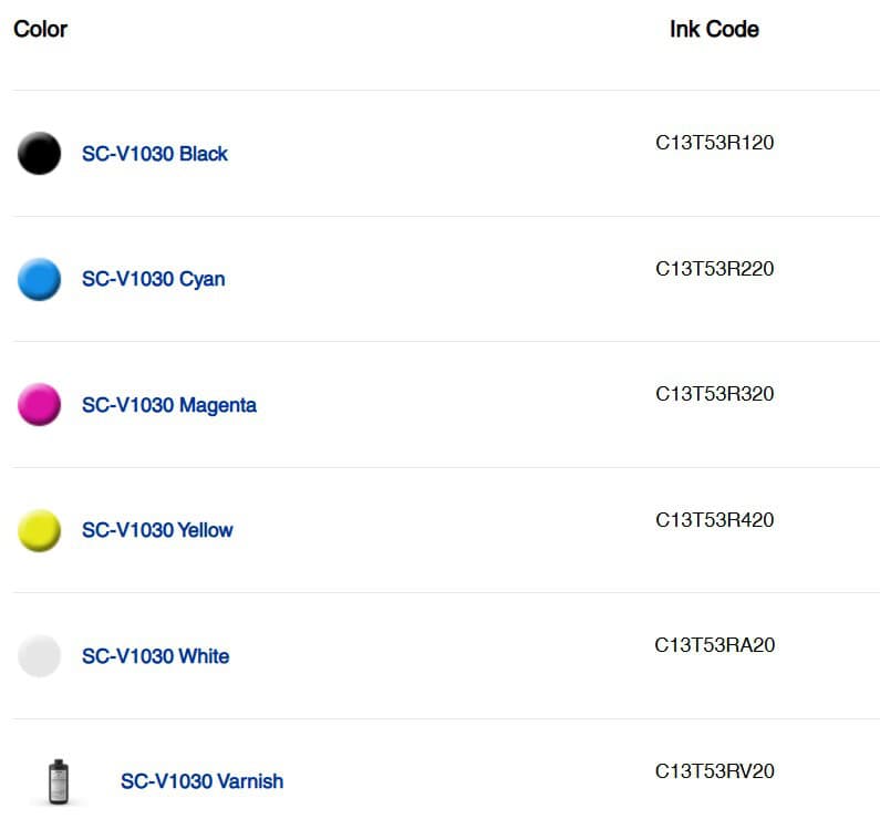 epson uv ink sc v1030/sc v2030 ink 140ml