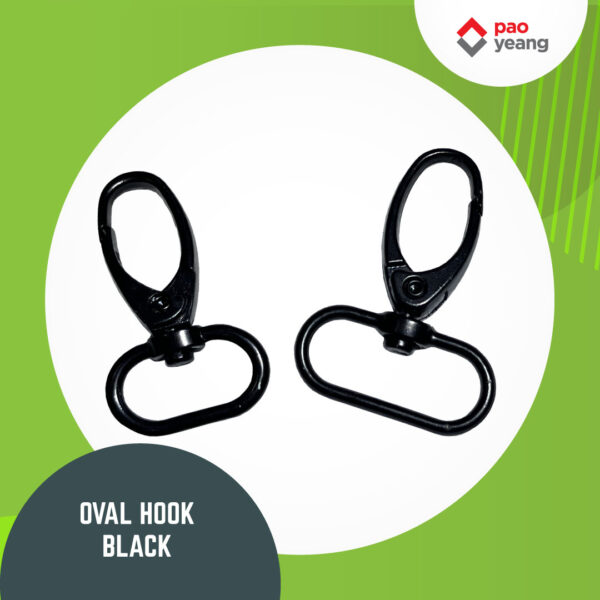 lanyard oval hook black 20mm & 25mm