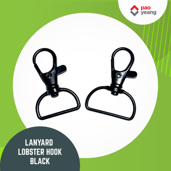 lanyard lobster hook black 20mm/25mm (100pcs/pkt)